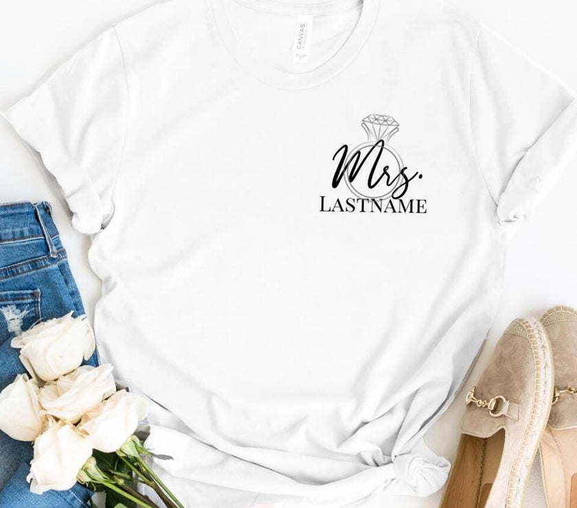 Mrs Personalized With Ring Top