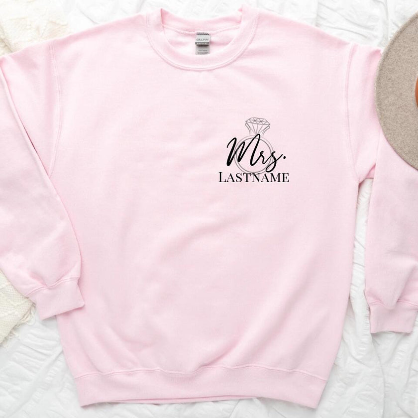 Mrs Personalized With Ring Top