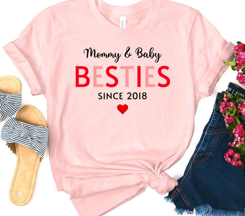 Mommy & Daughter Besties Since Personalized Tee