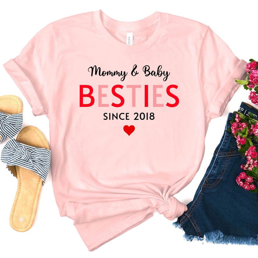 Mommy & Daughter Besties Since Personalized Tee