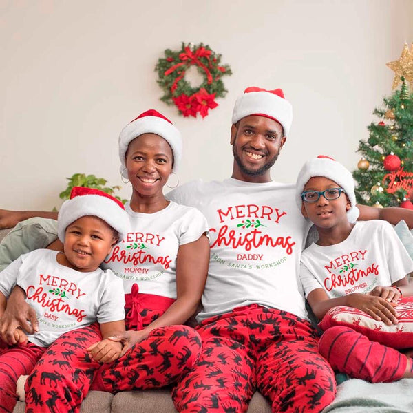 Merry Christmas Family Personalized Tee