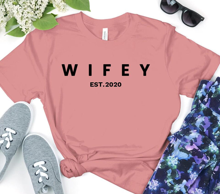 Wifey Personalized Crewneck Tee