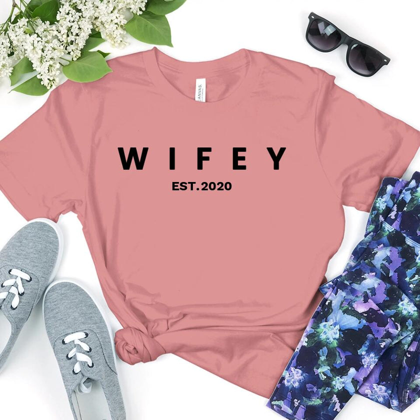 Wifey Personalized Crewneck Tee