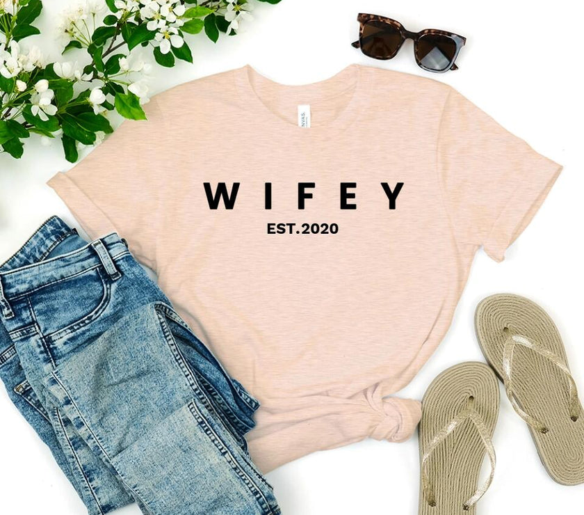 Wifey Personalized Crewneck Tee