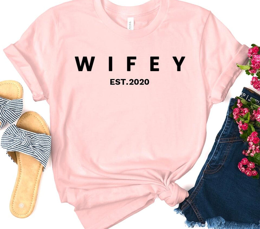 Wifey Personalized Crewneck Tee