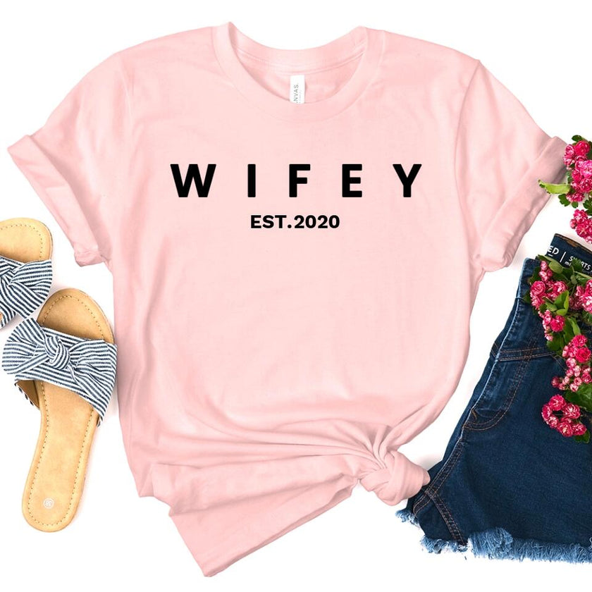 Wifey Personalized Crewneck Tee