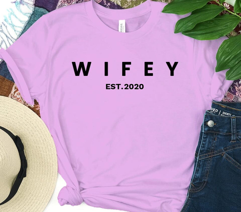 Wifey Personalized Crewneck Tee