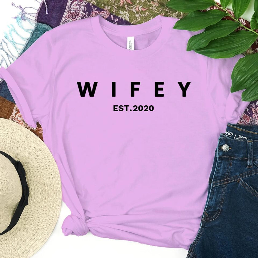 Wifey Personalized Crewneck Tee