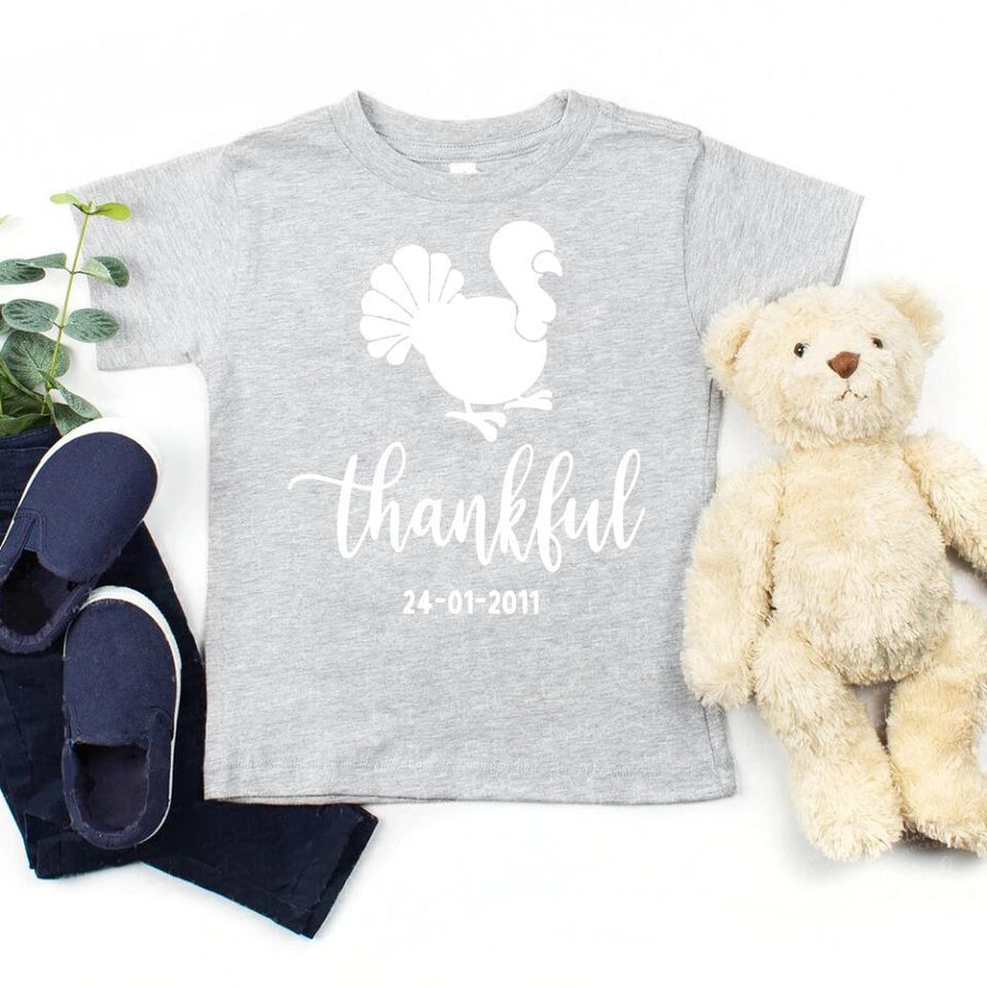 Camisetas familiares personalizadas "Gracias por ti" para el Día de Acción de Gracias