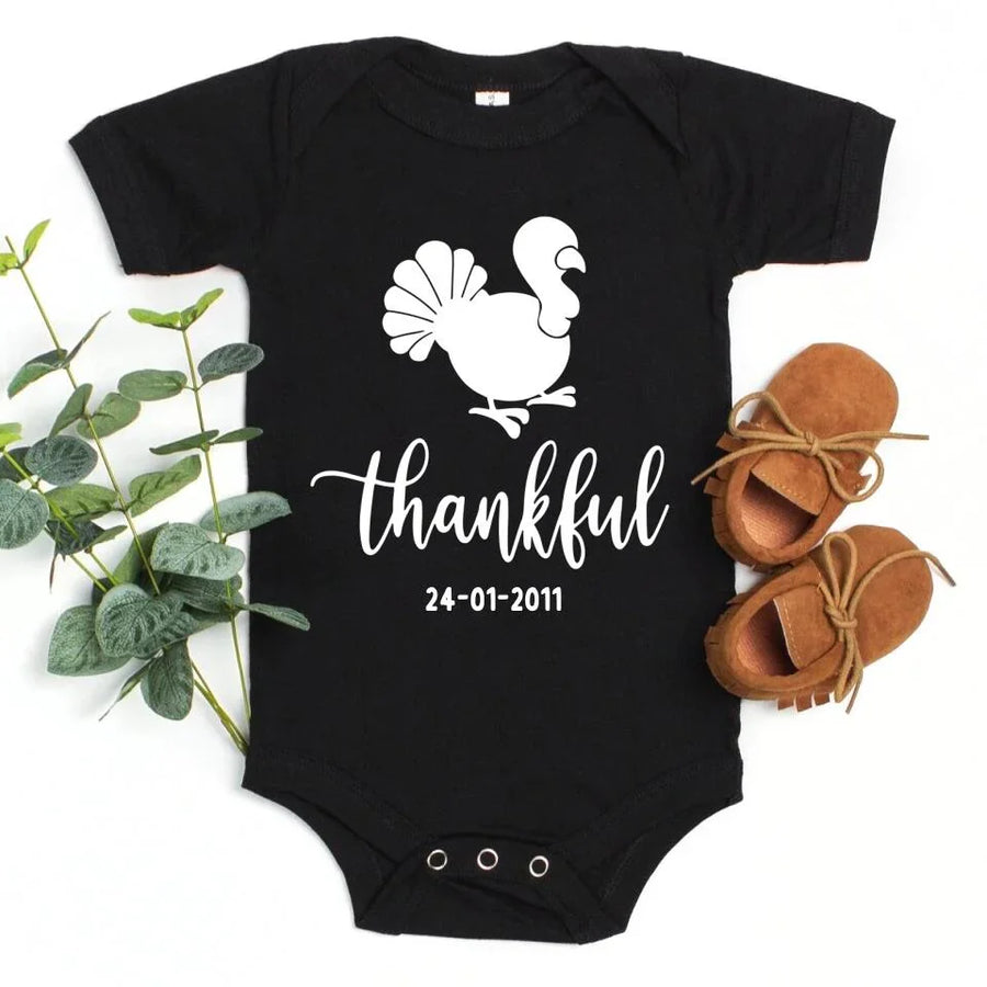 Camisetas familiares personalizadas "Gracias por ti" para el Día de Acción de Gracias