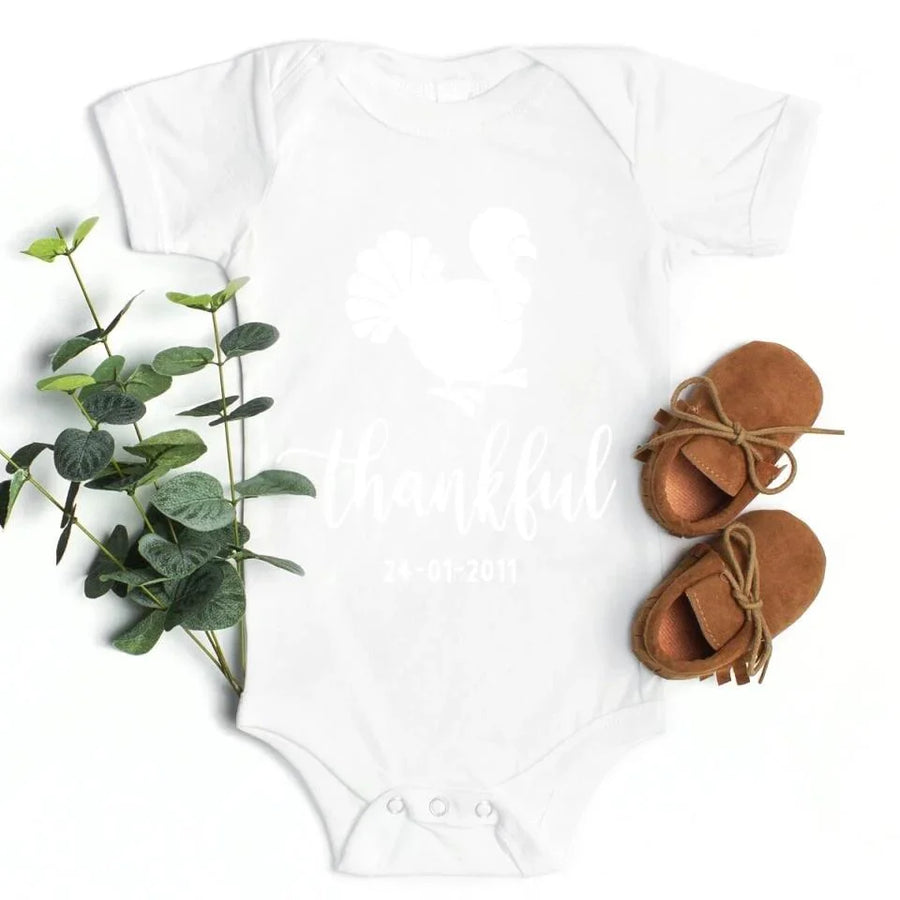 Camisetas familiares personalizadas "Gracias por ti" para el Día de Acción de Gracias