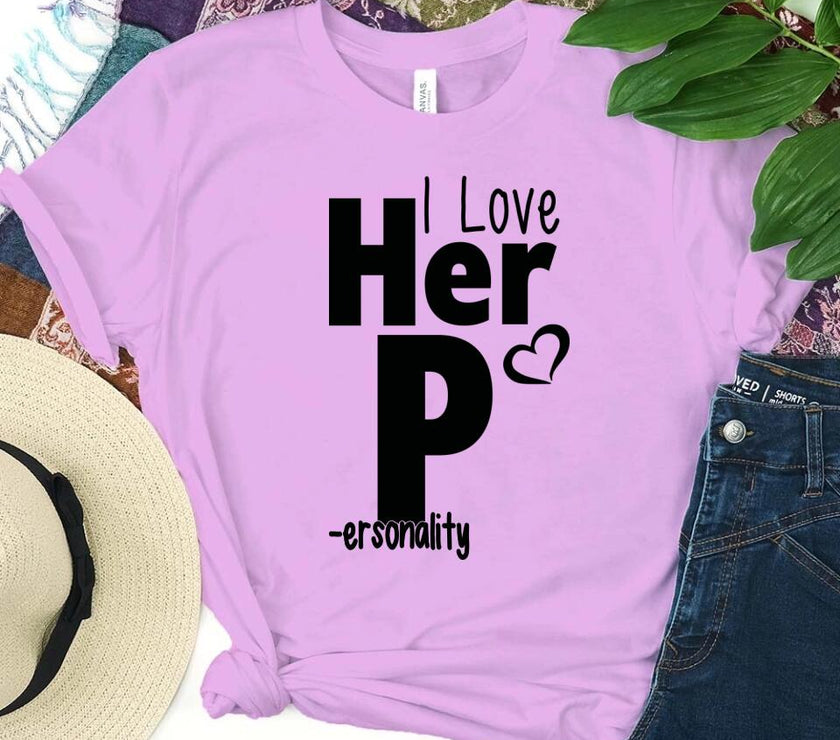 I Love Her P I Love His D T-Shirt