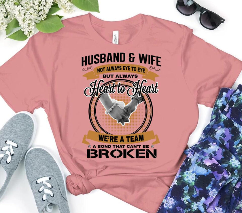 Husband & Wife - Heart To Heart T-Shirt