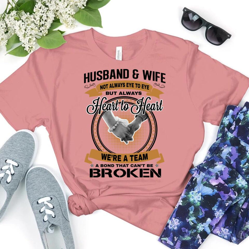 Husband & Wife - Heart To Heart T-Shirt