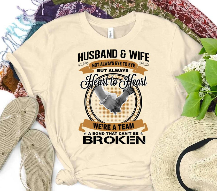 Husband & Wife - Heart To Heart T-Shirt