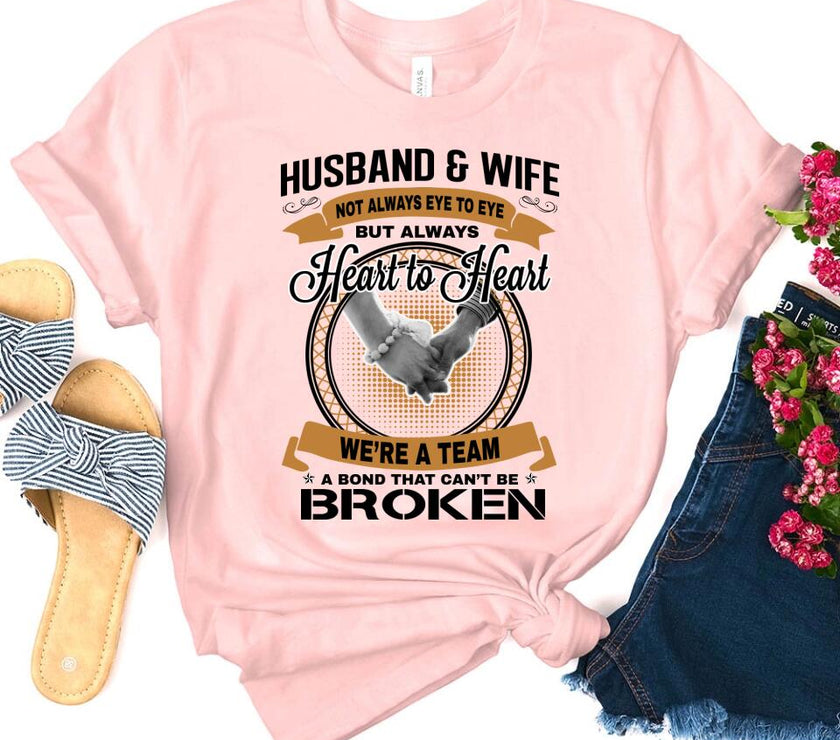 Husband & Wife - Heart To Heart T-Shirt