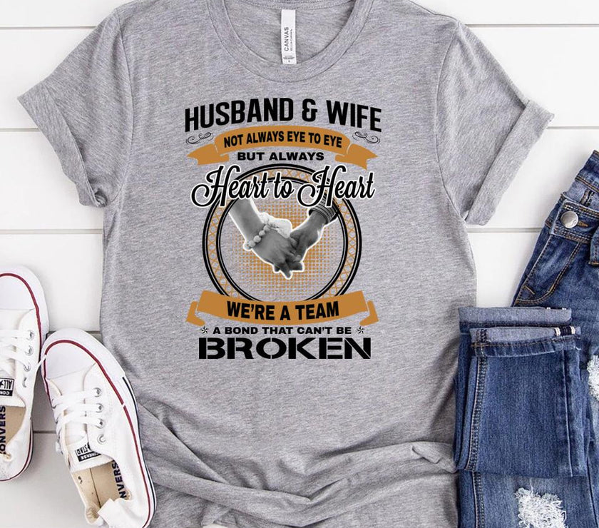 Husband & Wife - Heart To Heart T-Shirt