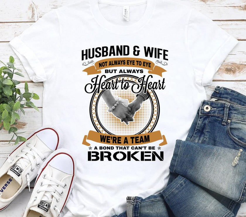 Husband & Wife - Heart To Heart T-Shirt