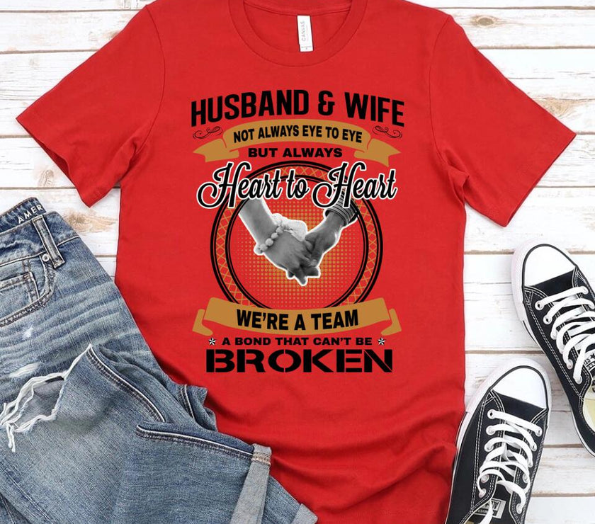 Husband & Wife - Heart To Heart T-Shirt