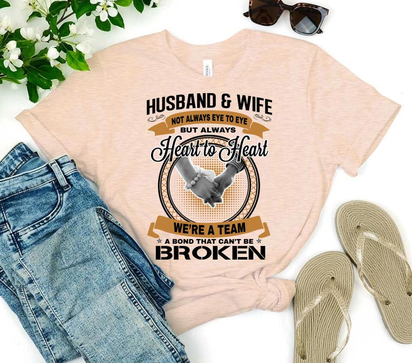 Husband & Wife - Heart To Heart T-Shirt