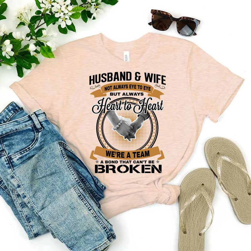 Husband & Wife - Heart To Heart T-Shirt