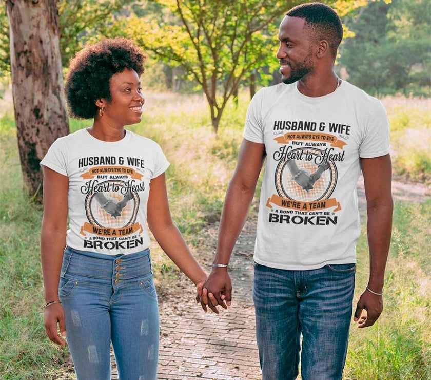 Husband & Wife - Heart To Heart T-Shirt