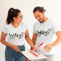 Hubby & Wifey Personalized Wedding Date Top