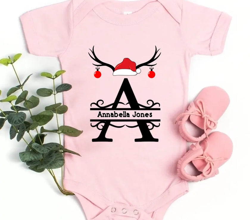 Personalized Initial Christmas T-Shirt