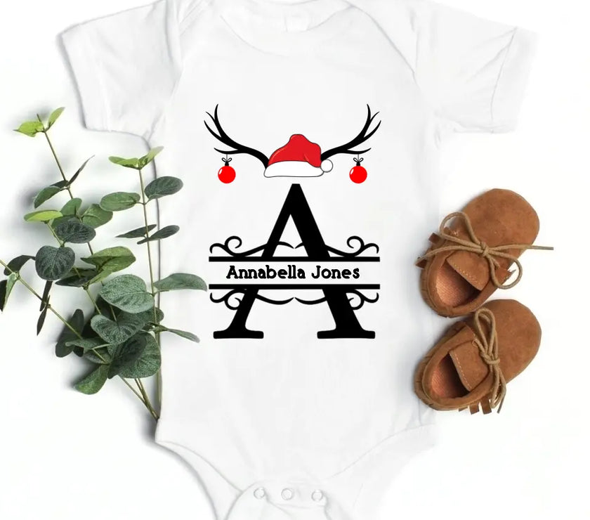 Personalized Initial Christmas T-Shirt