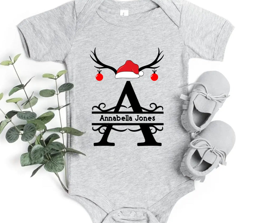 Personalized Initial Christmas T-Shirt