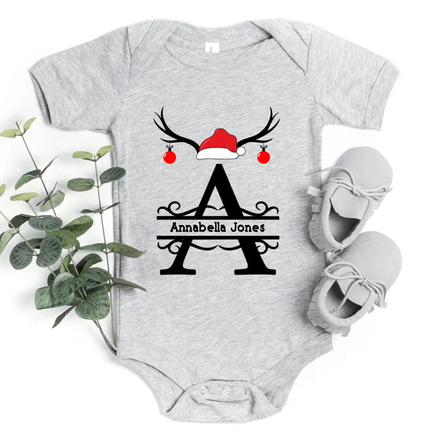 Personalized Initial Christmas T-Shirt