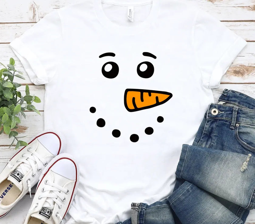 Snowman Couple Tee - white