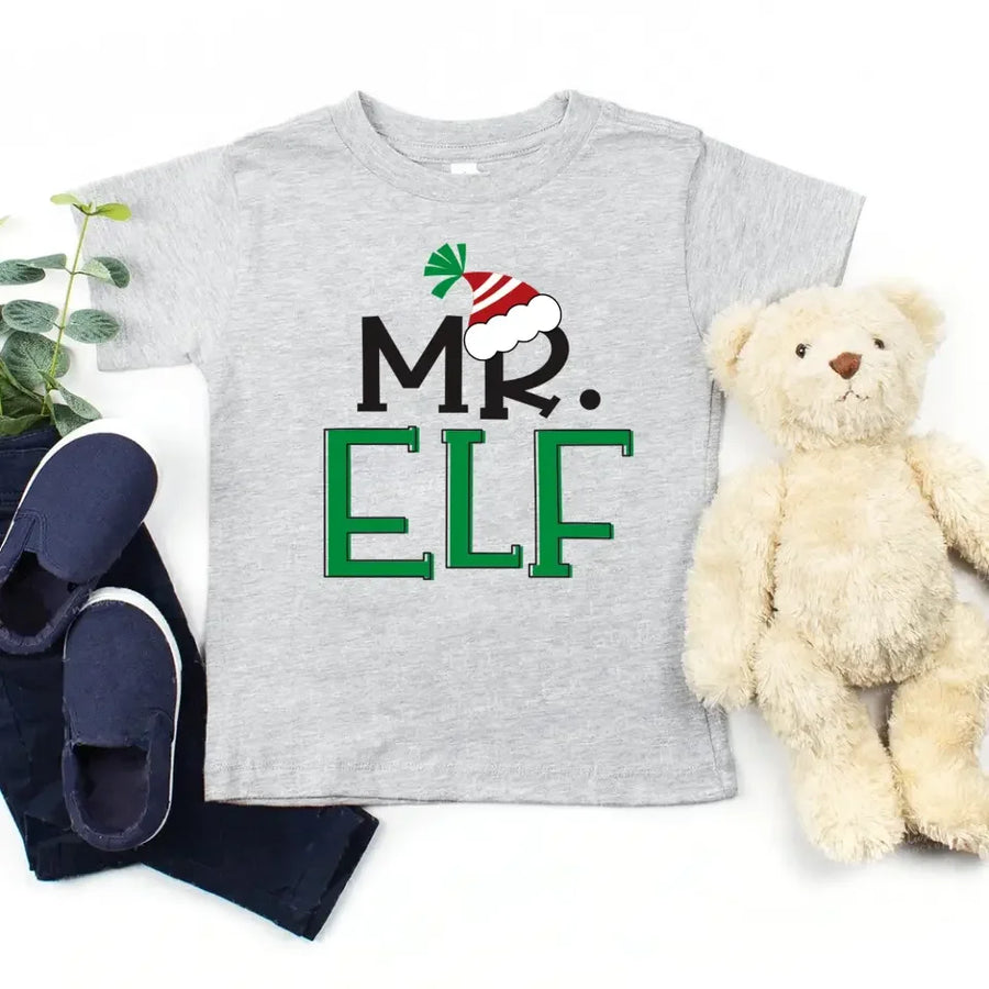 Mr And Mrs Elf Raised By Elves Family Tee