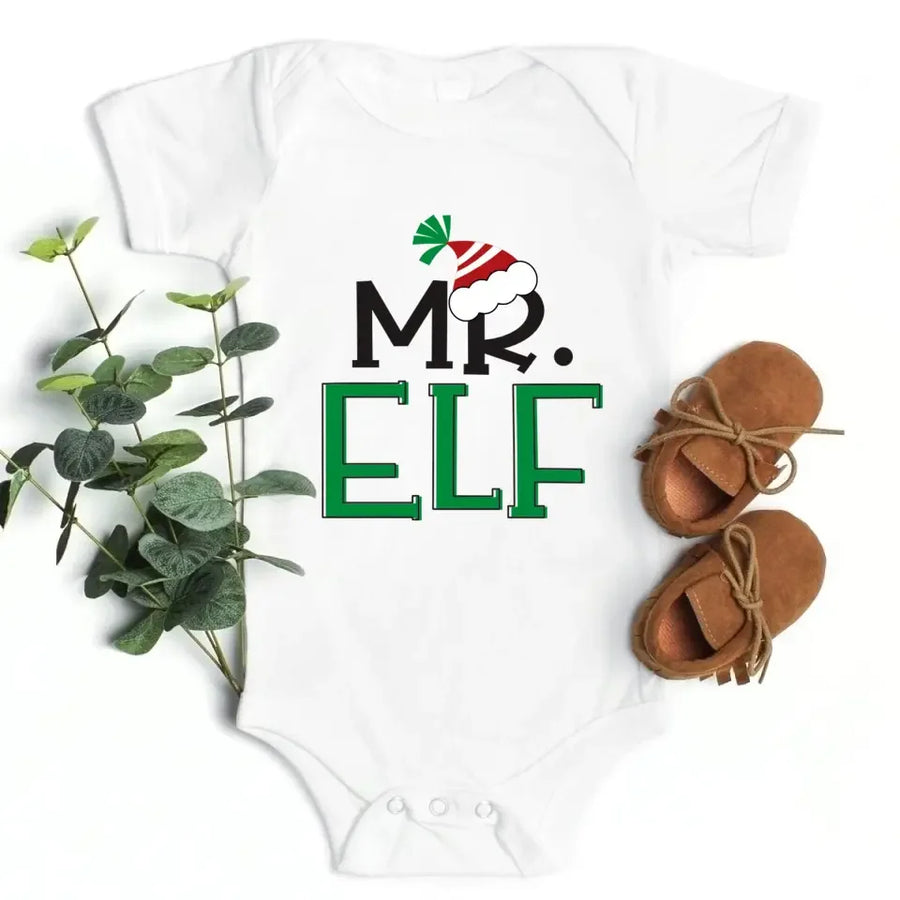 Mr And Mrs Elf Raised By Elves Family Tee
