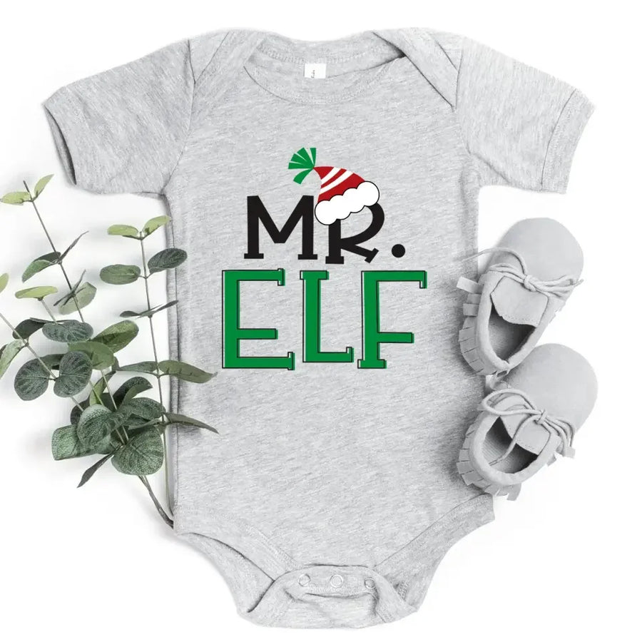 Mr And Mrs Elf Raised By Elves Family Tee