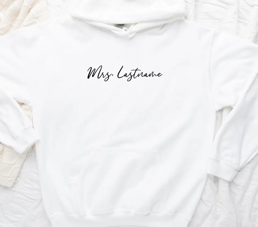 Mrs. Personalized Last Name Crewneck Top