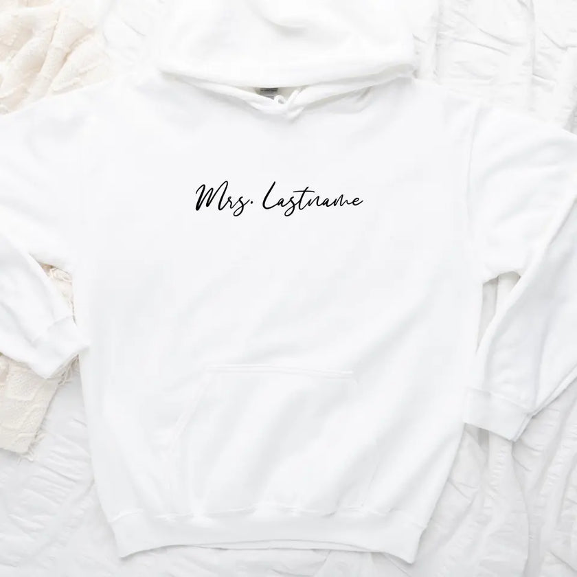 Mrs. Personalized Last Name Crewneck Top