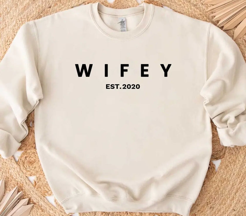 Wifey Personalized Crewneck Tee