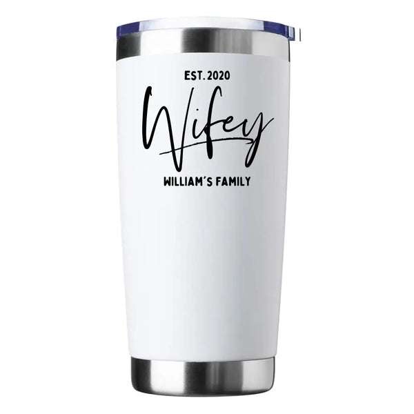 Wifey Hubby Established Personalized Tumbler