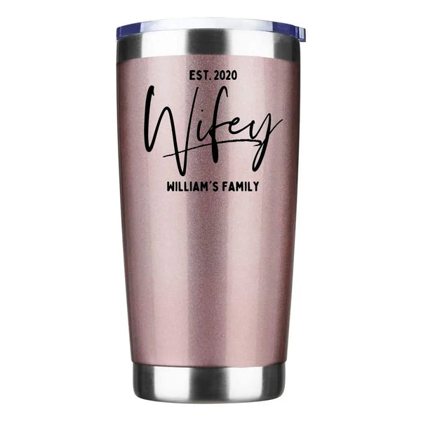 Wifey Hubby Established Personalized Tumbler
