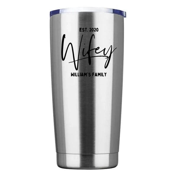 Wifey Hubby Established Personalized Tumbler