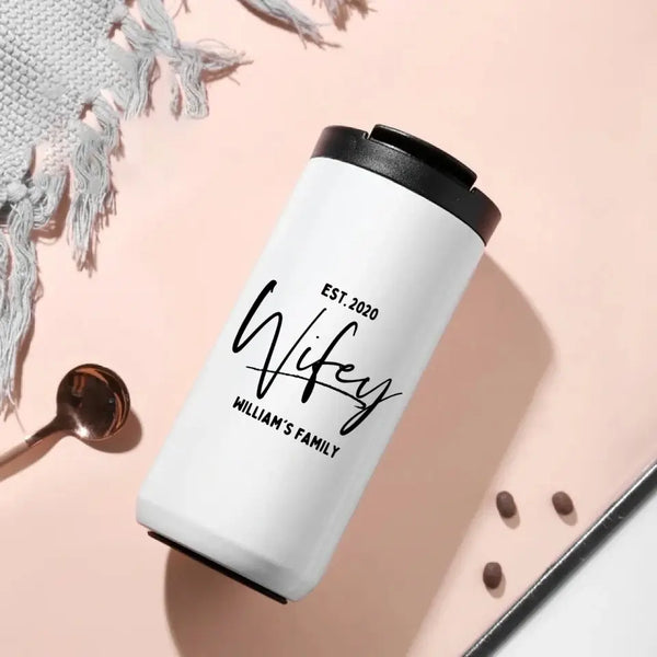 Vaso de café personalizado de 14 oz para esposa y esposo
