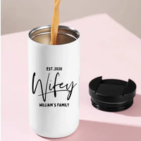 Wifey Hubby Established Personalized 14oz Coffee Tumbler