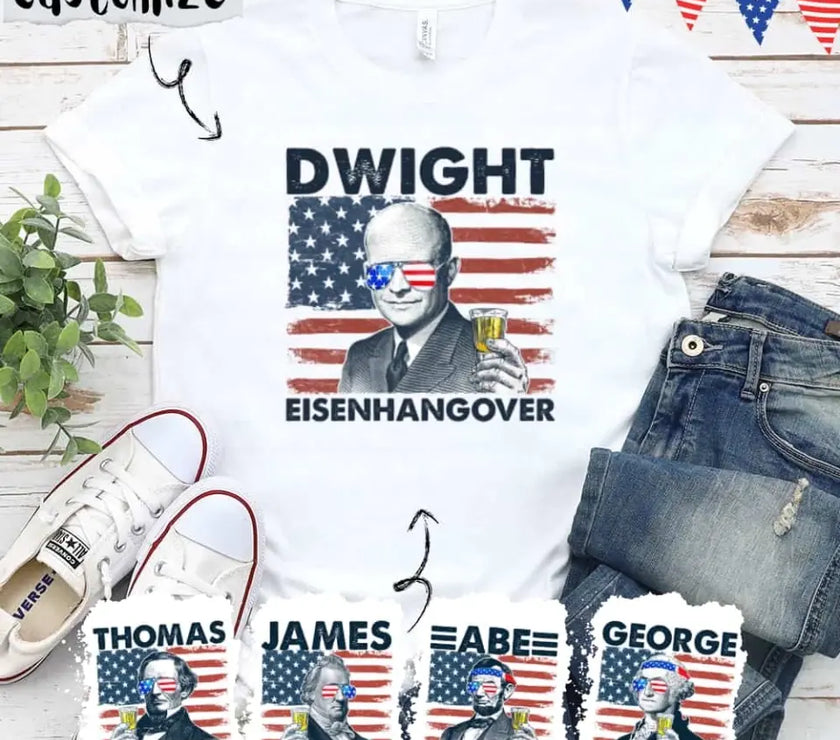 4th Of July Boozy President Tees