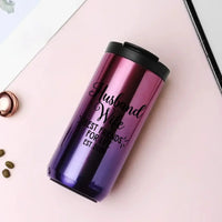 Vaso de café personalizado de 14 oz "Marido, esposa, mejores amigos" 