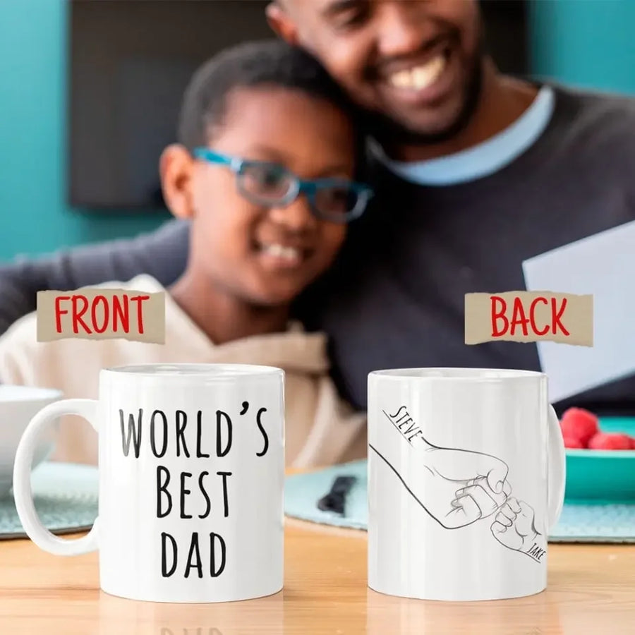 World's Best Dad Mug Personalized For Dad And Me