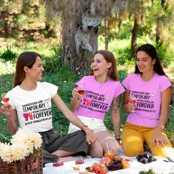 🍸 Drunk Stories Are Forever Personalized Best Friends T-Shirts
