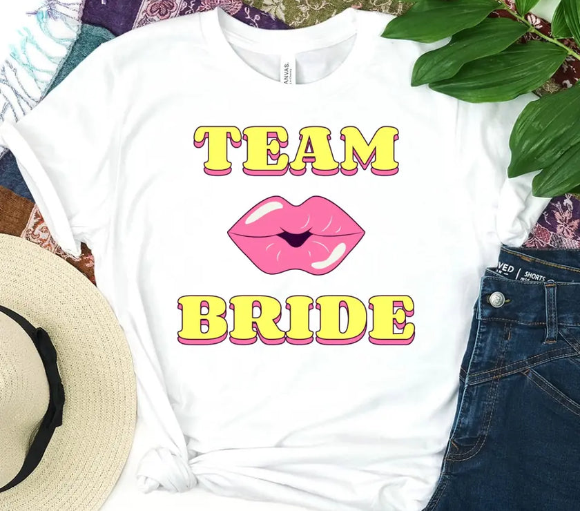 🍾 Team Bride & The Bride 💍 Bachelorette Party Matching T-Shirts