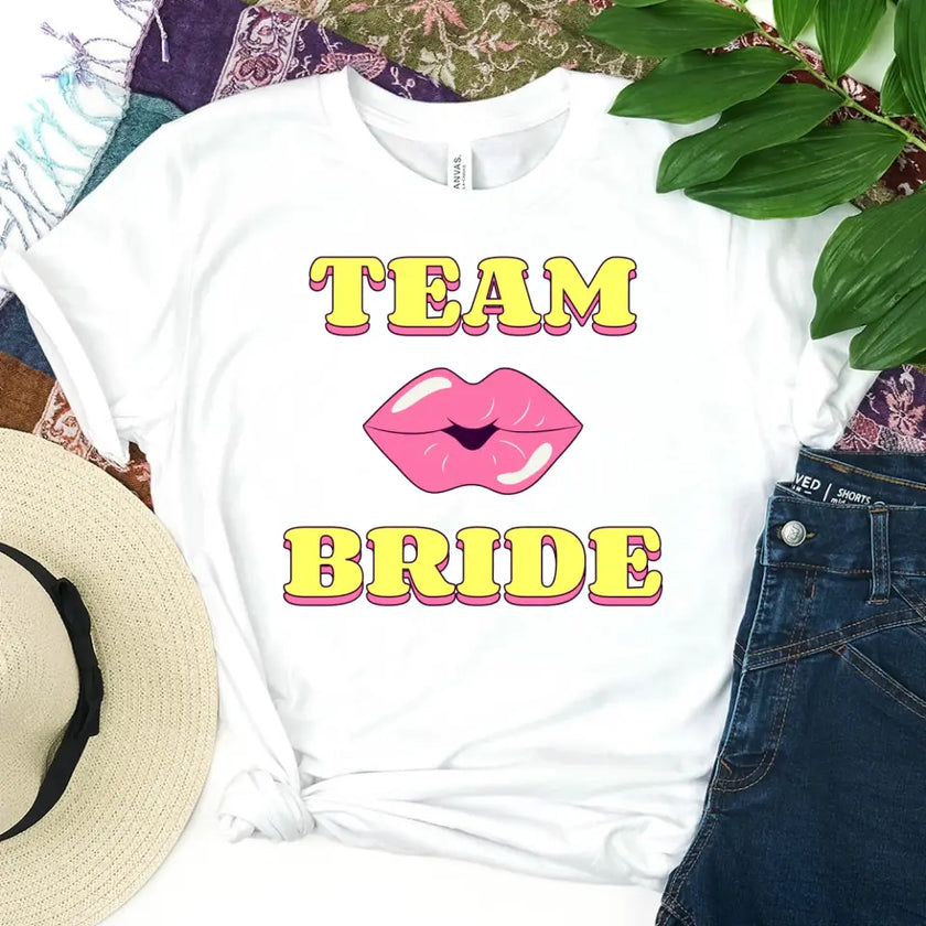 🍾 Team Bride & The Bride 💍 Bachelorette Party Matching T-Shirts