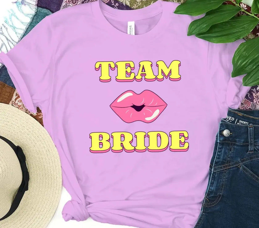 🍾 Team Bride & The Bride 💍 Bachelorette Party Matching T-Shirts